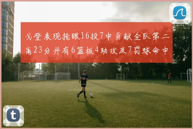 戈登表现抢眼16投7中贡献全队第二高23分并有6篮板4助攻及7罚球命中